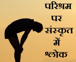 परिश्रम पर संस्कृत में श्लोक, Sanskrit Shlok on hard work in hindi,mehnat par sanskrit shlok,kathin parishram par sanskrit shlok